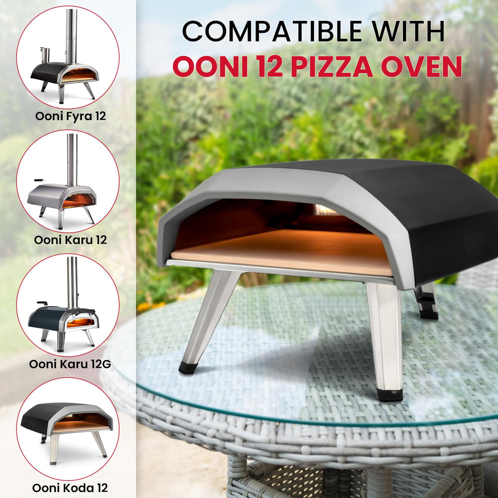 Unicook stone inside a compatible tabletop oven demonstrating proper fit