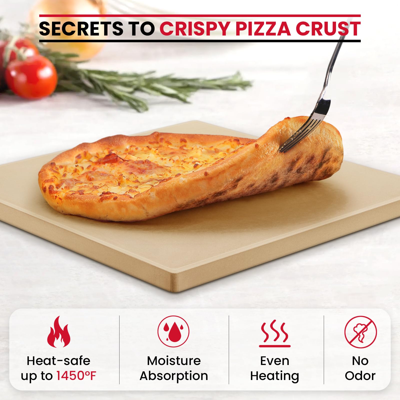 Unicook stone reversible smooth side for extended use and easy cleaning