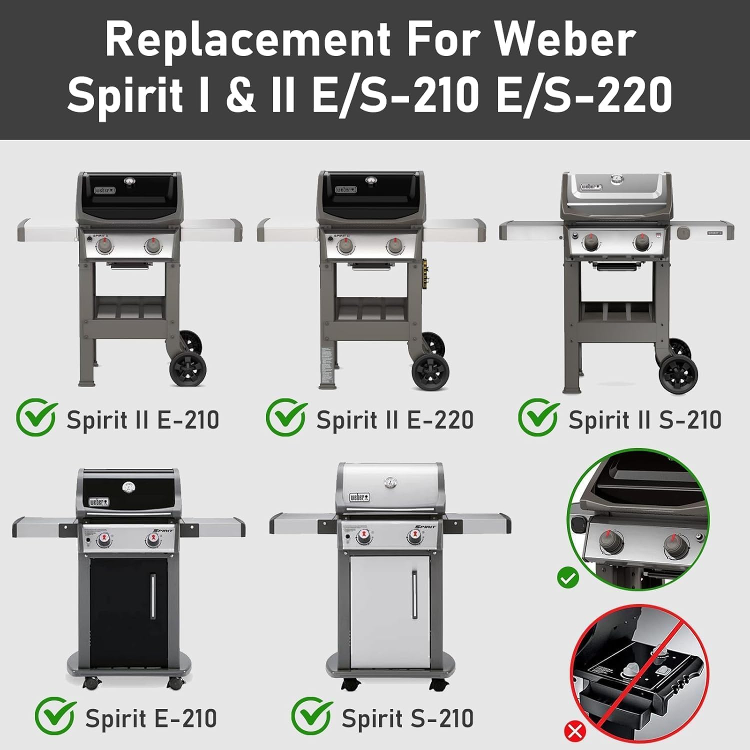 Uniflasy flavorizer bars installed on a Spirit grill for even-heat benefit