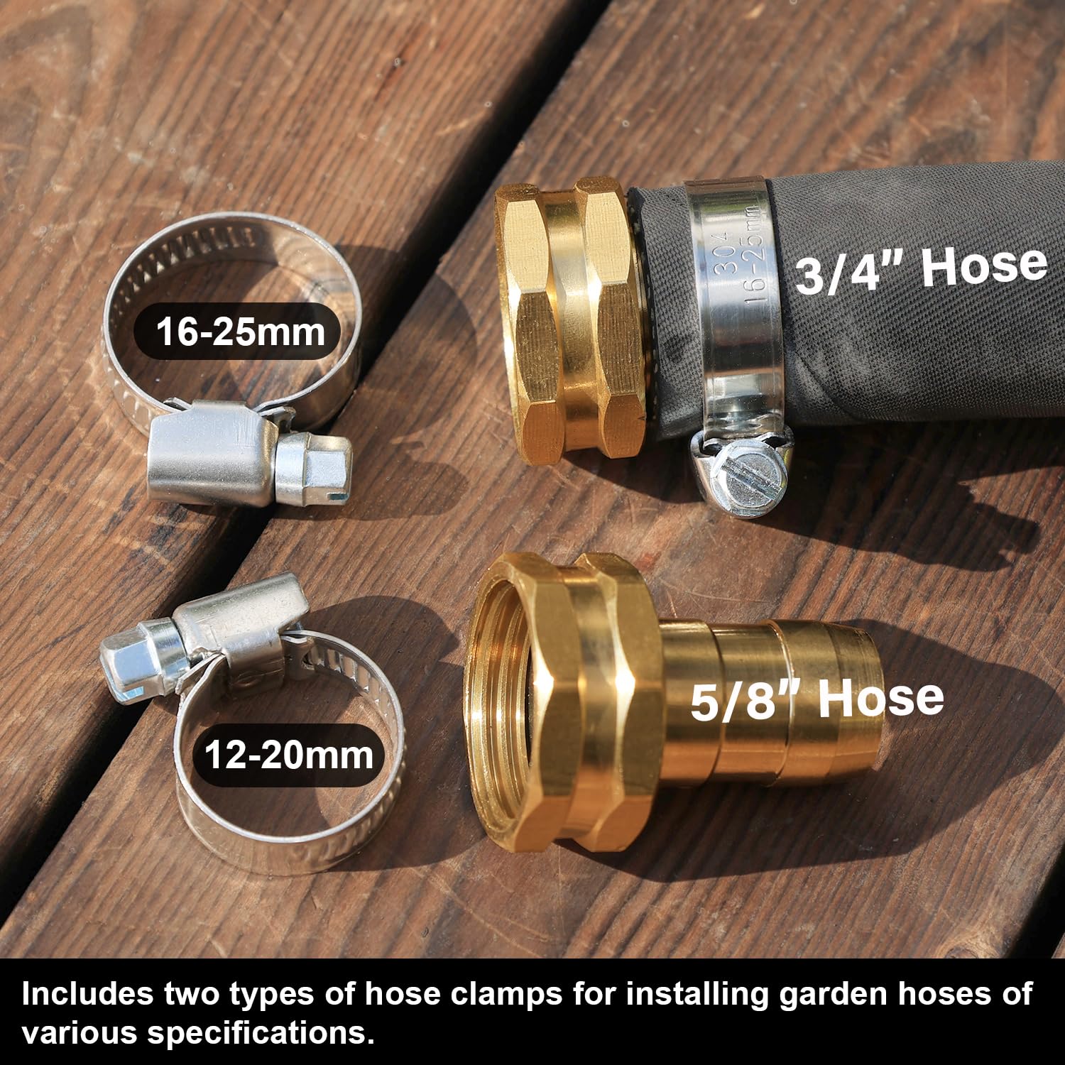 UNWAVER connector installed on hose demonstrating a tight, leak-resistant seal