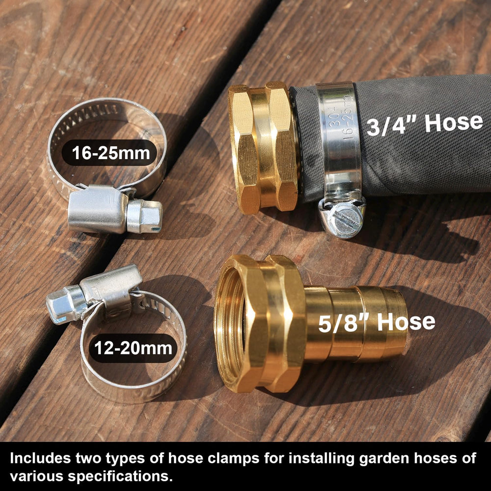 UNWAVER connector installed on hose demonstrating a tight, leak-resistant seal