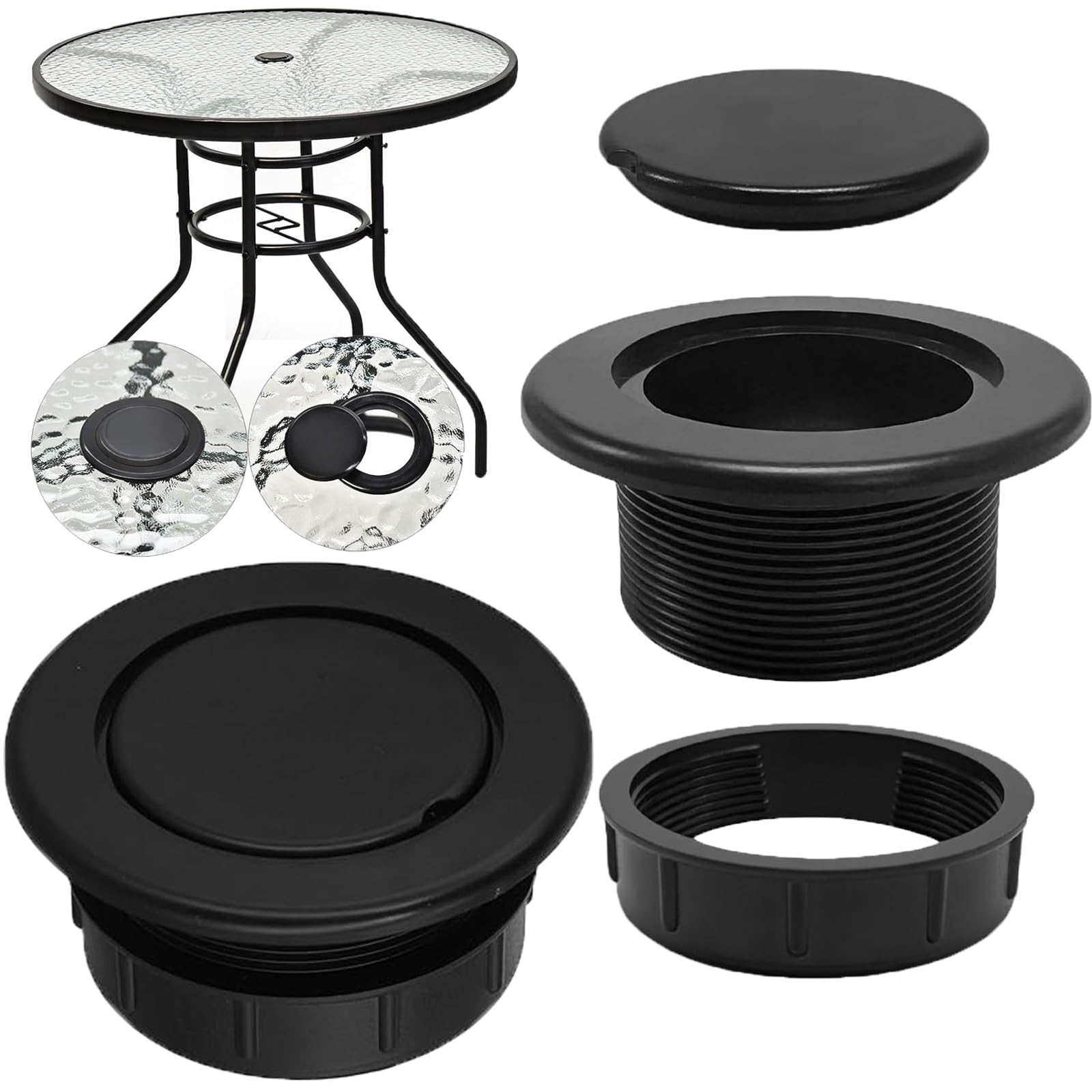 UpinFun front packaging showing black ring plug and cap, durable replacement