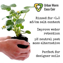 Urban Worm brick next to a ruler for size and expansion comparison