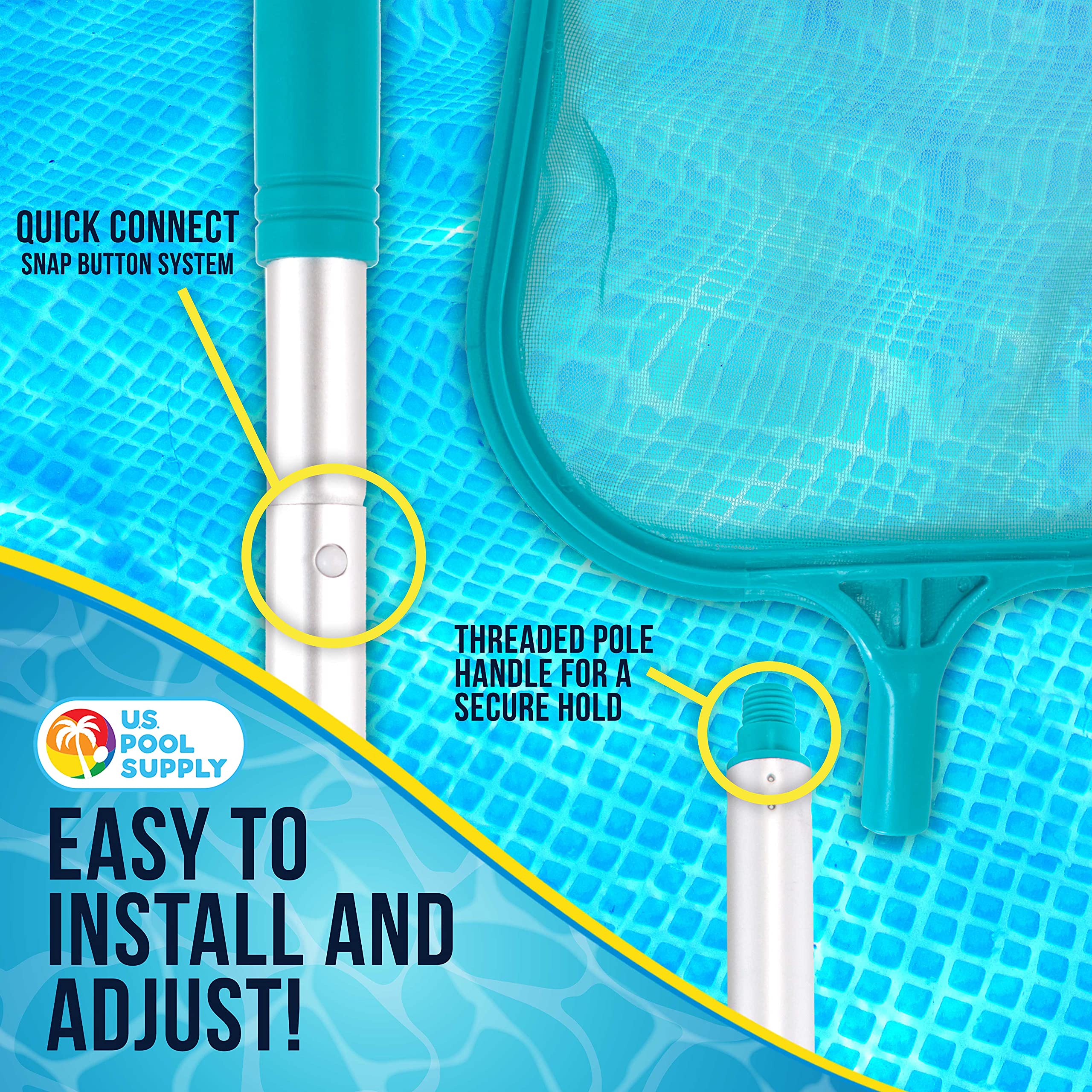 U.S. Pool Supply disassembled pole sections for compact storage