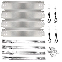 Utheer front view of full replacement kit showing heat plates and burner tubes for Nexgrill providing direct-fit restoration