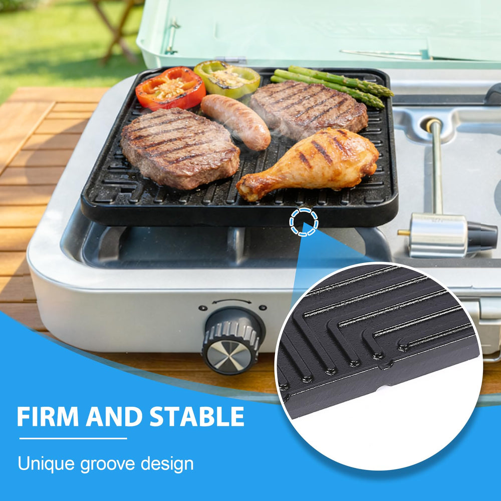 Utheer ribbed grill side detail showing searing capability and grill marks