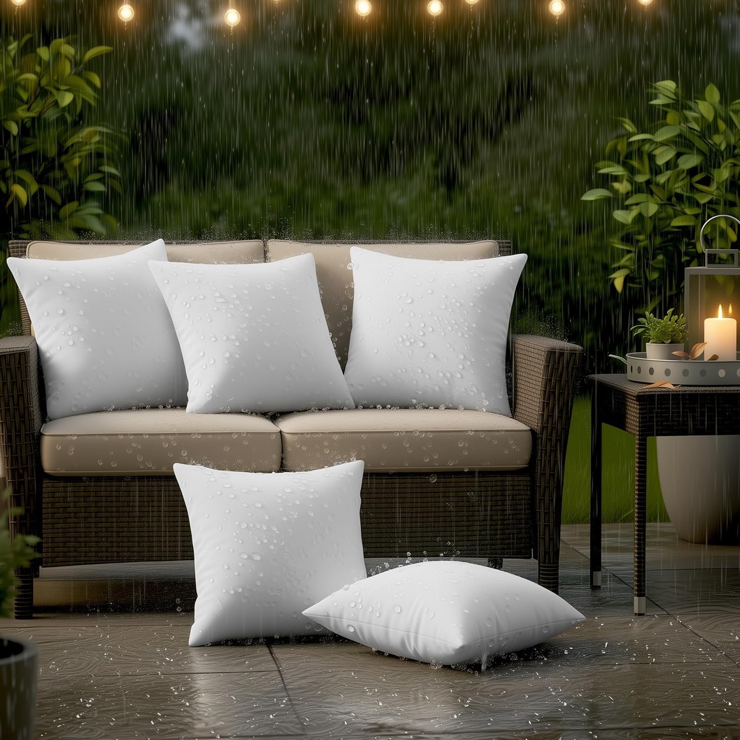 Utopia Bedding close-up of water-resistant shell texture demonstrating spill protection
