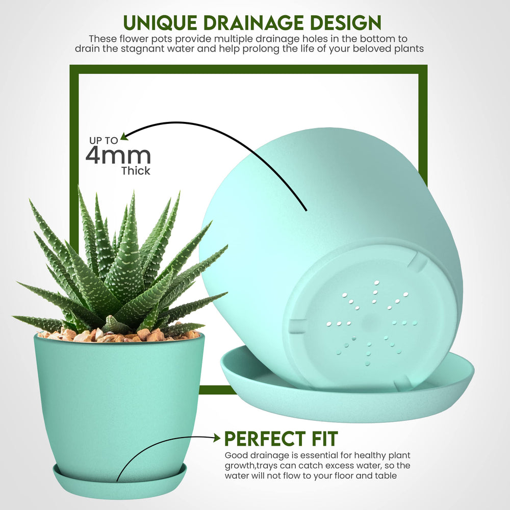 Utopia Home planters on windowsill with plants showing natural light benefit