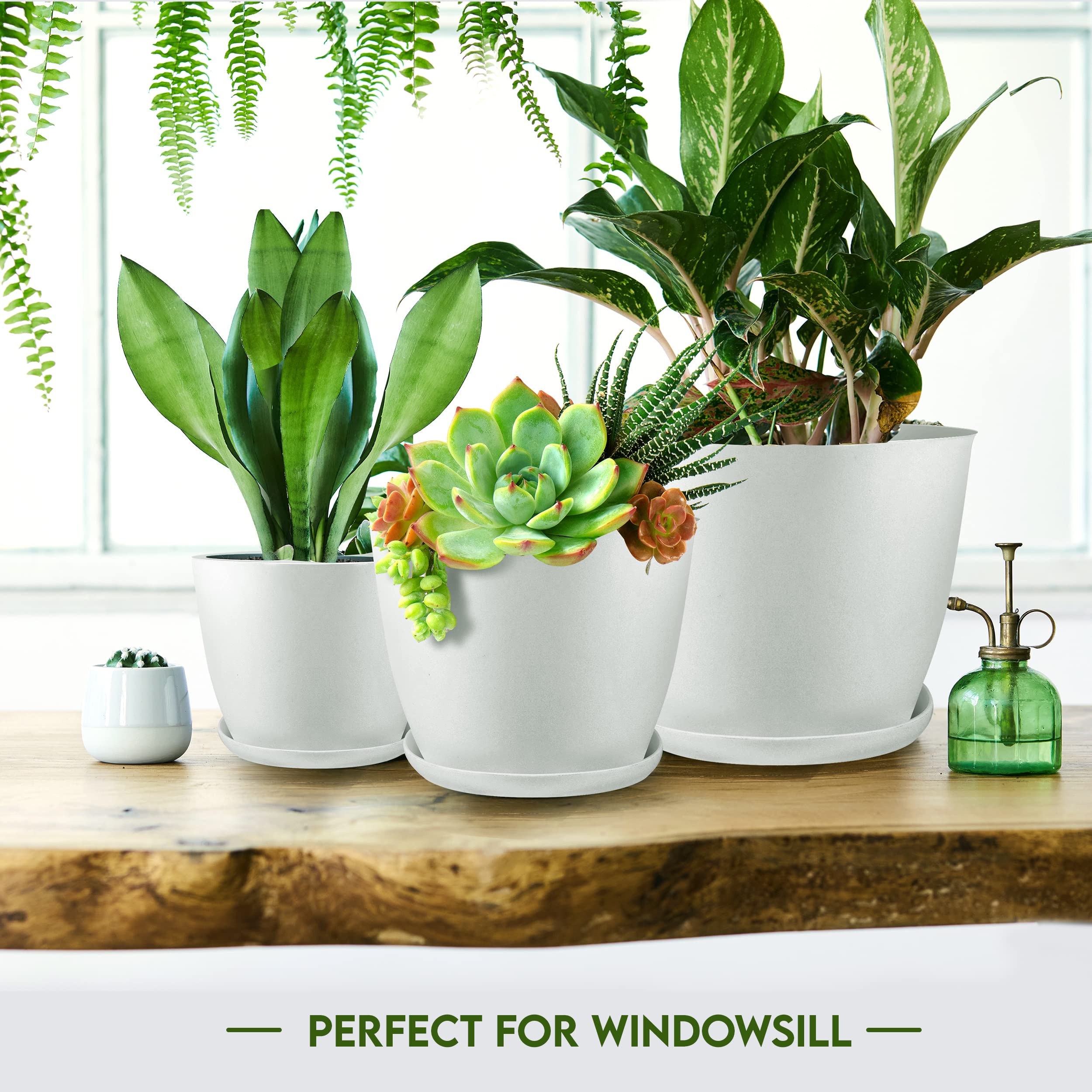 Utopia Home hand holding planter to show scale and lightweight portability