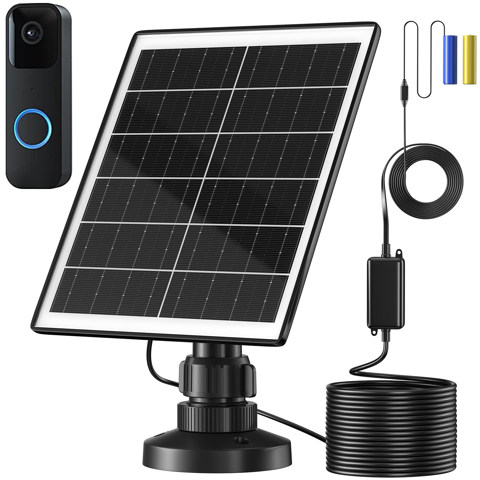 UYODM front view panel mounted showing clean solar surface and steady charging