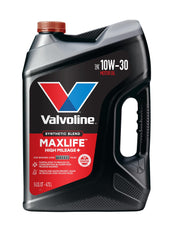 Valvoline bottle front label showing MaxLife High Mileage 150K benefits