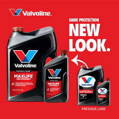 Valvoline being poured into an engine funnel demonstrating easy use