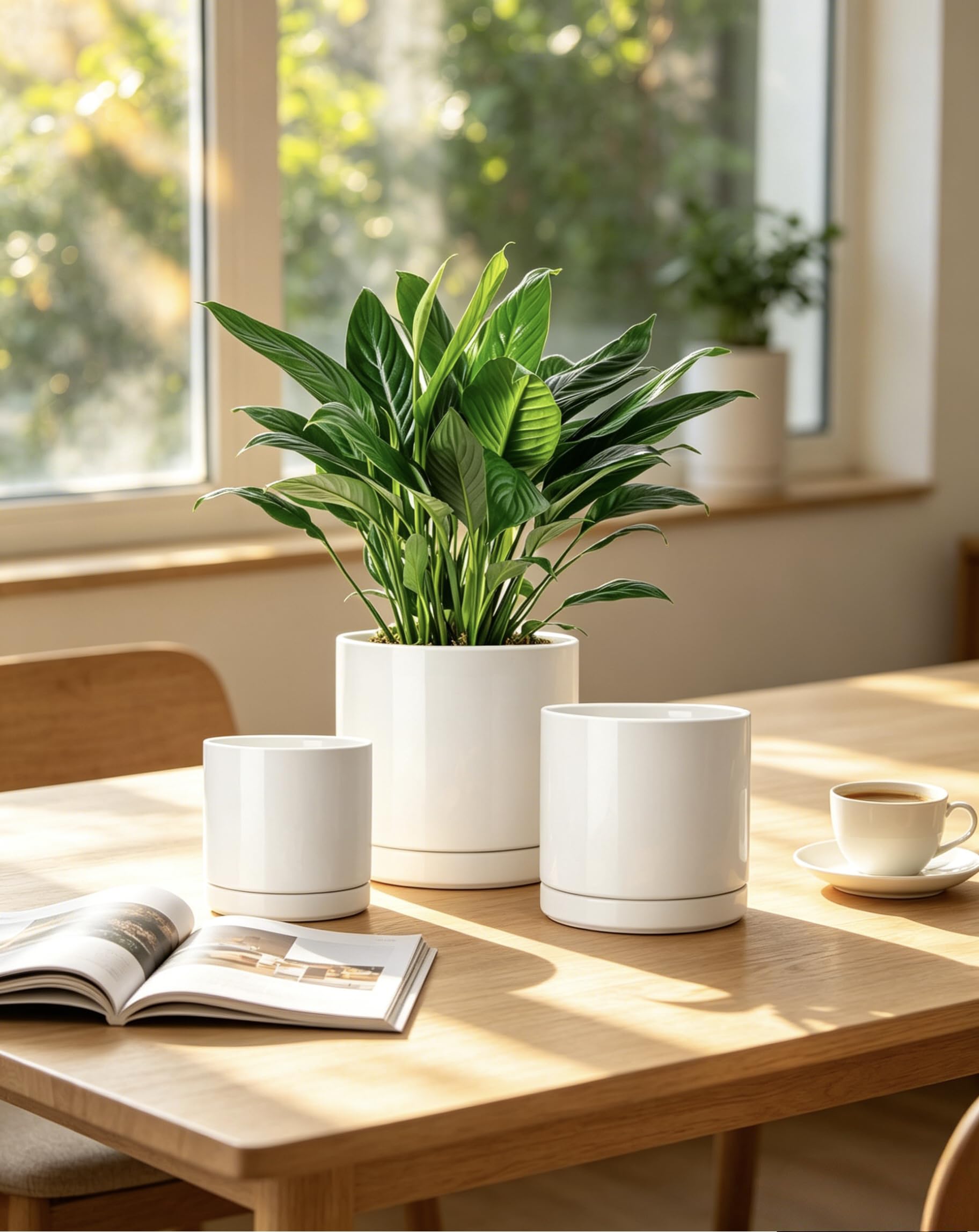 vancasso three pots side-by-side for size comparison and versatility