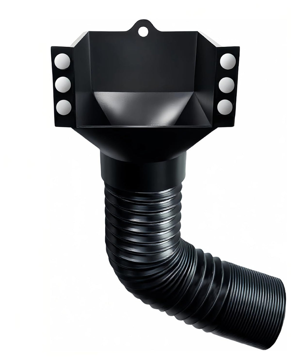 VattaFrast front profile on grill showing clean pellet transfer benefit