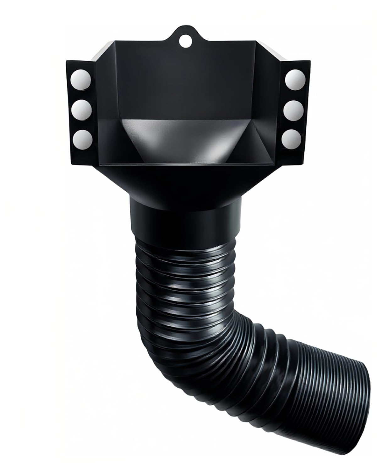 VattaFrast front profile on grill showing clean pellet transfer benefit