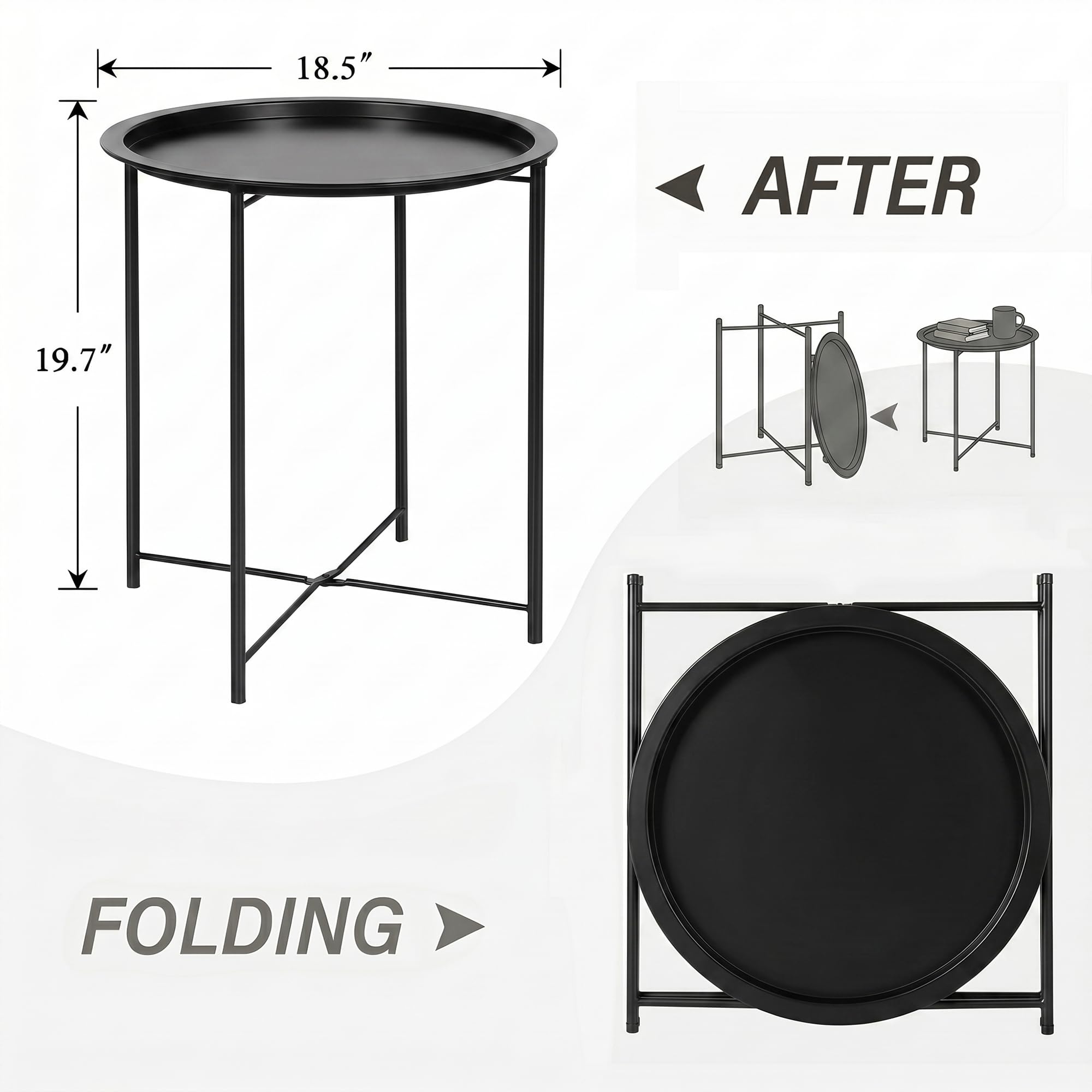 VECELO folded flat for storage, demonstrates compactness and space saving