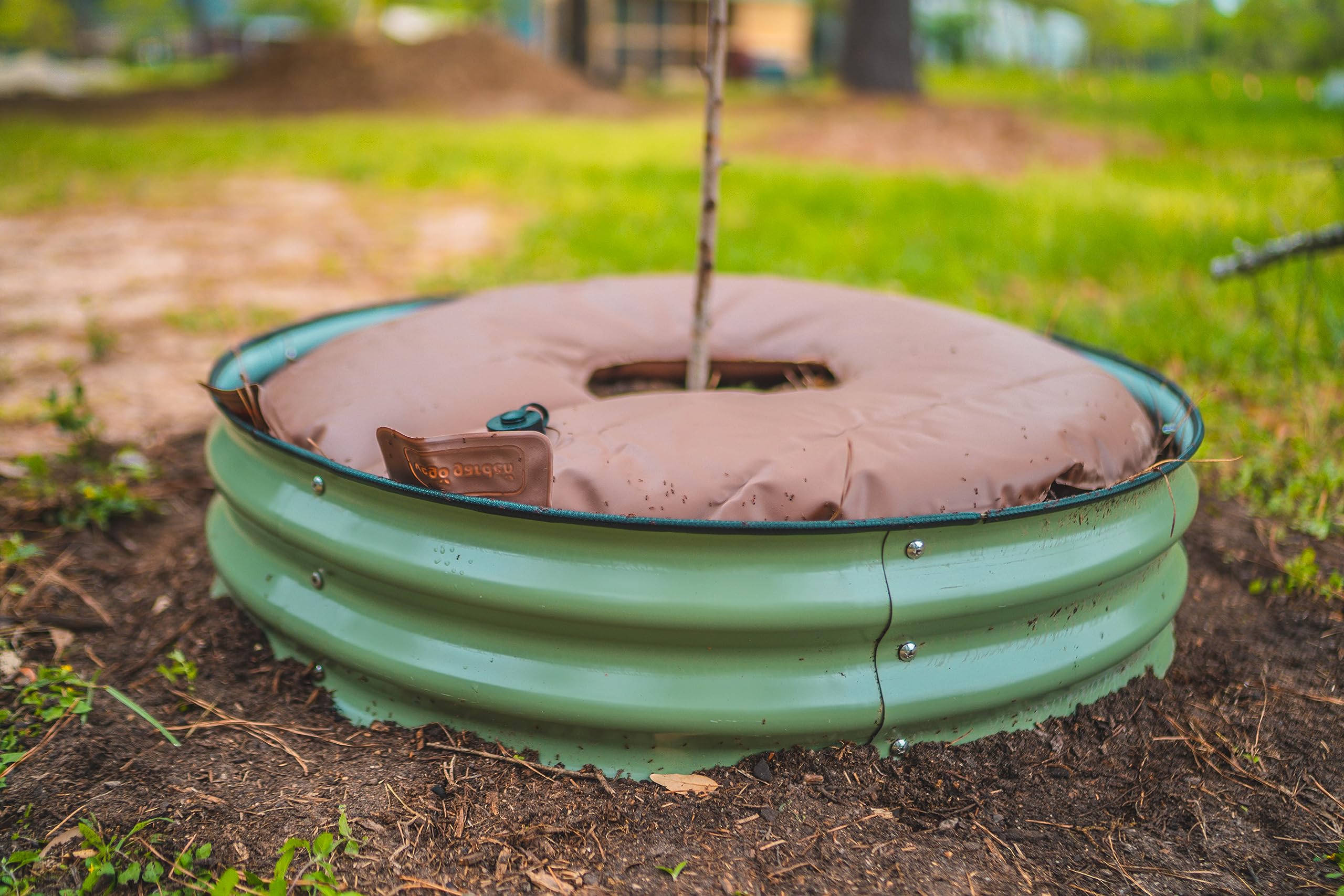 Vego garden folded for storage showing compact stowage convenience