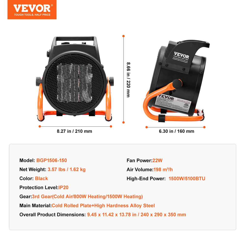 VEVOR heater beside seedlings providing gentle warmth for healthy starts