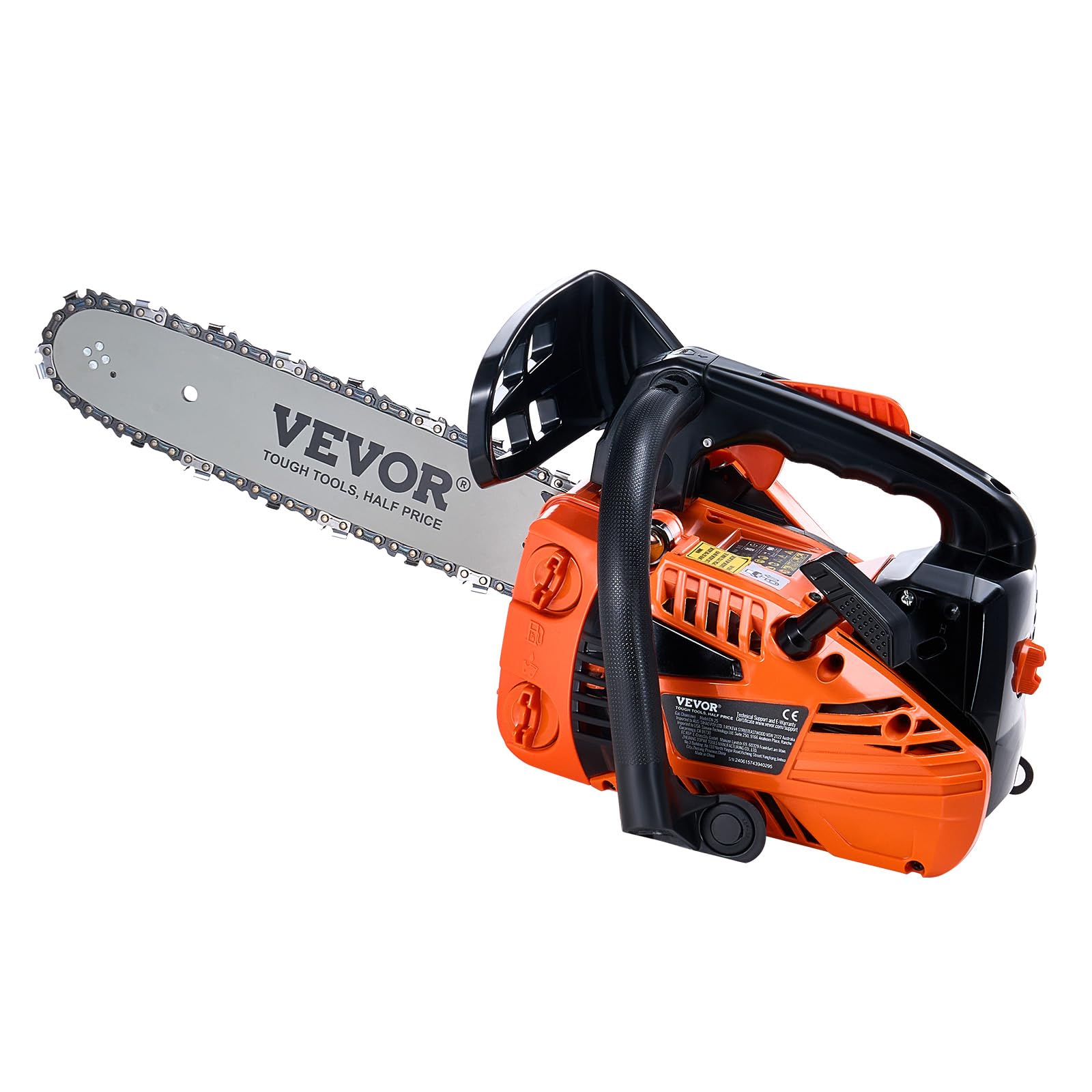 VEVOR size comparison with ruler showing compact 12-inch bar scale