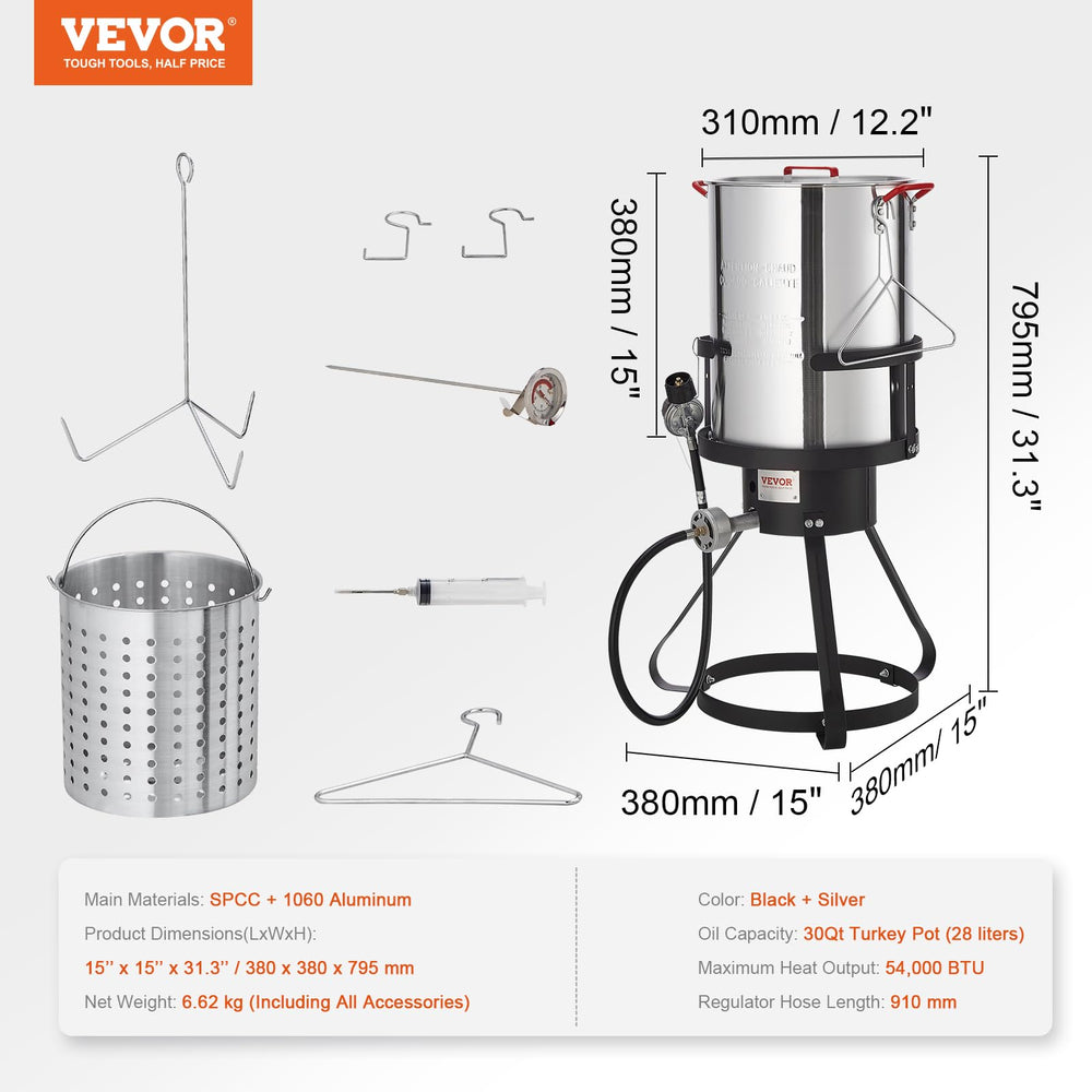 VEVOR reinforced stand and legs showing stability and anti-tip benefit
