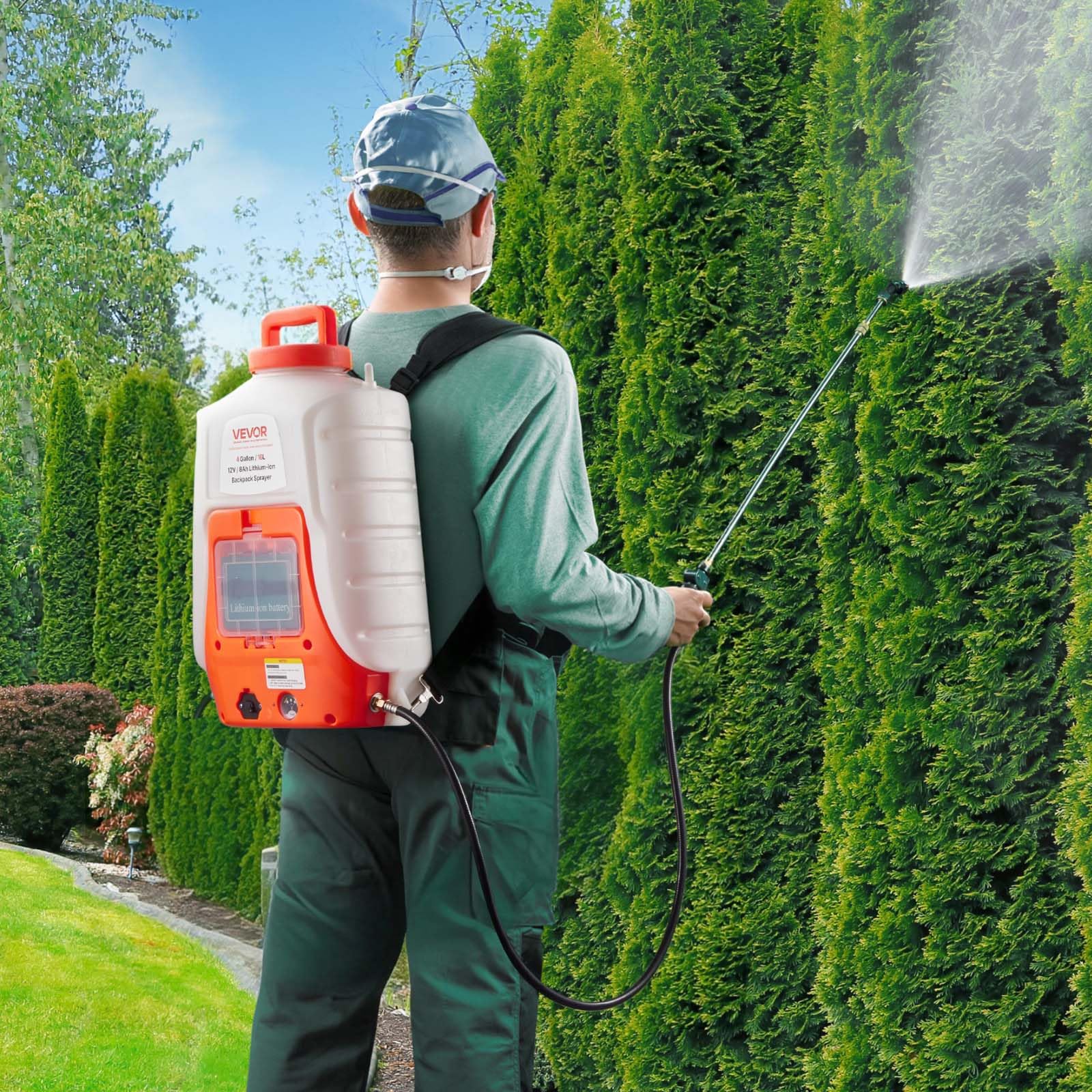 VEVOR transparent tank with clear gallon markers for accurate mixing and monitoring