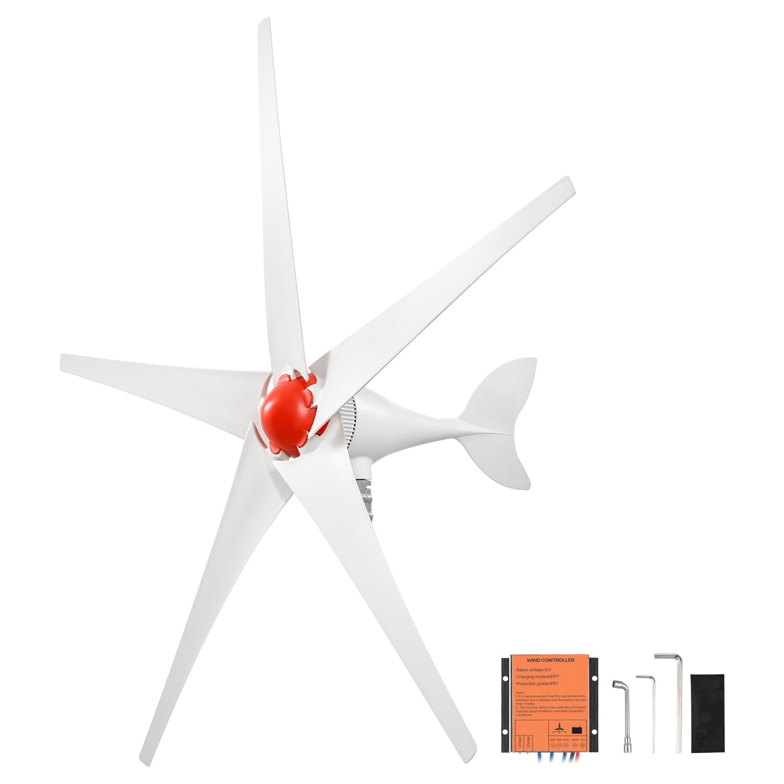 VEVOR turbine front view showing overall design and efficient output