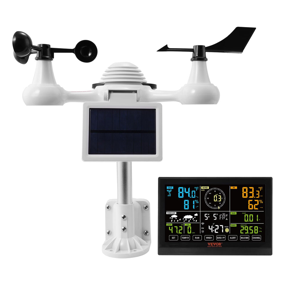 VEVOR lifestyle garden setup showing station monitoring weather for a backyard or farm