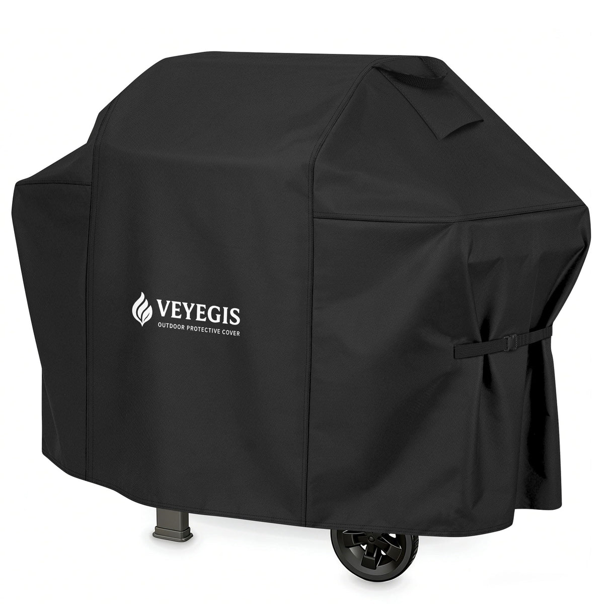 VEYEGIS front view on Weber Spirit grill showing full protective coverage