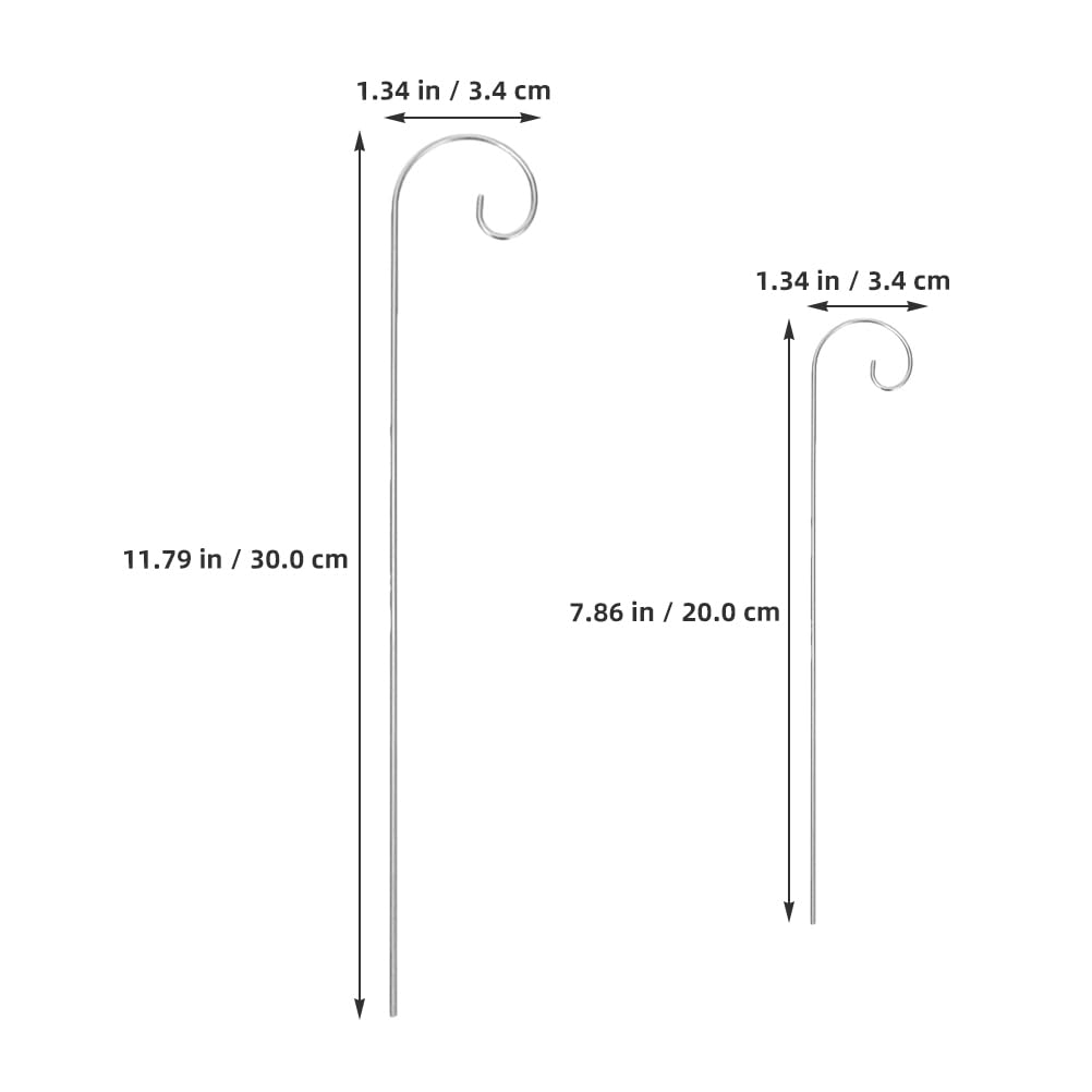 VICASKY 8-inch hook inserted in soil holding small planter securely