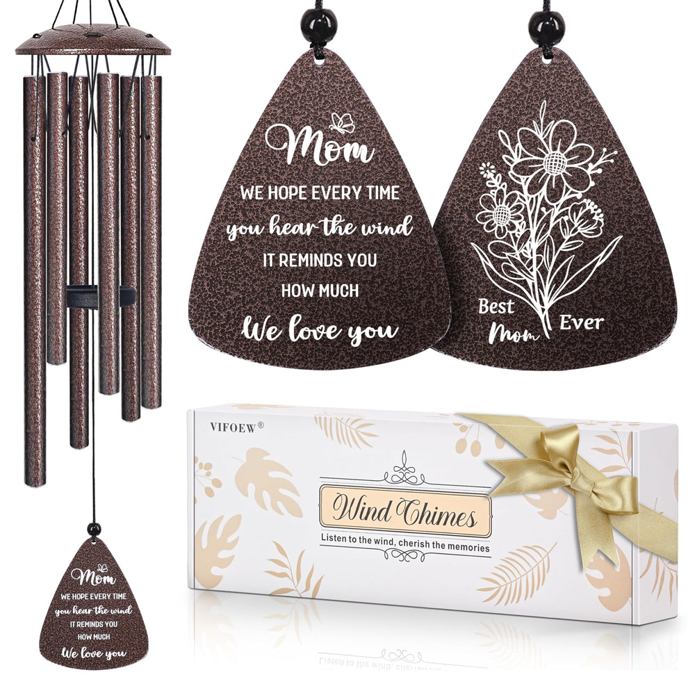vifoew front view bronze wind chime showing full length and elegant design, perfect gift