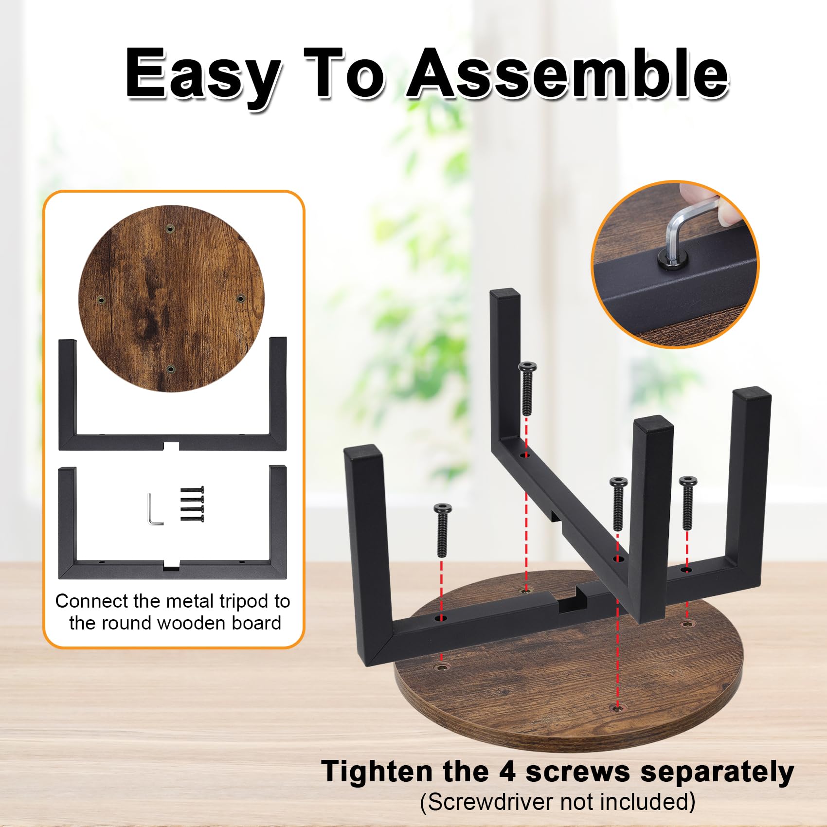 Vigordream assembly parts with hex screwdriver, enables quick setup