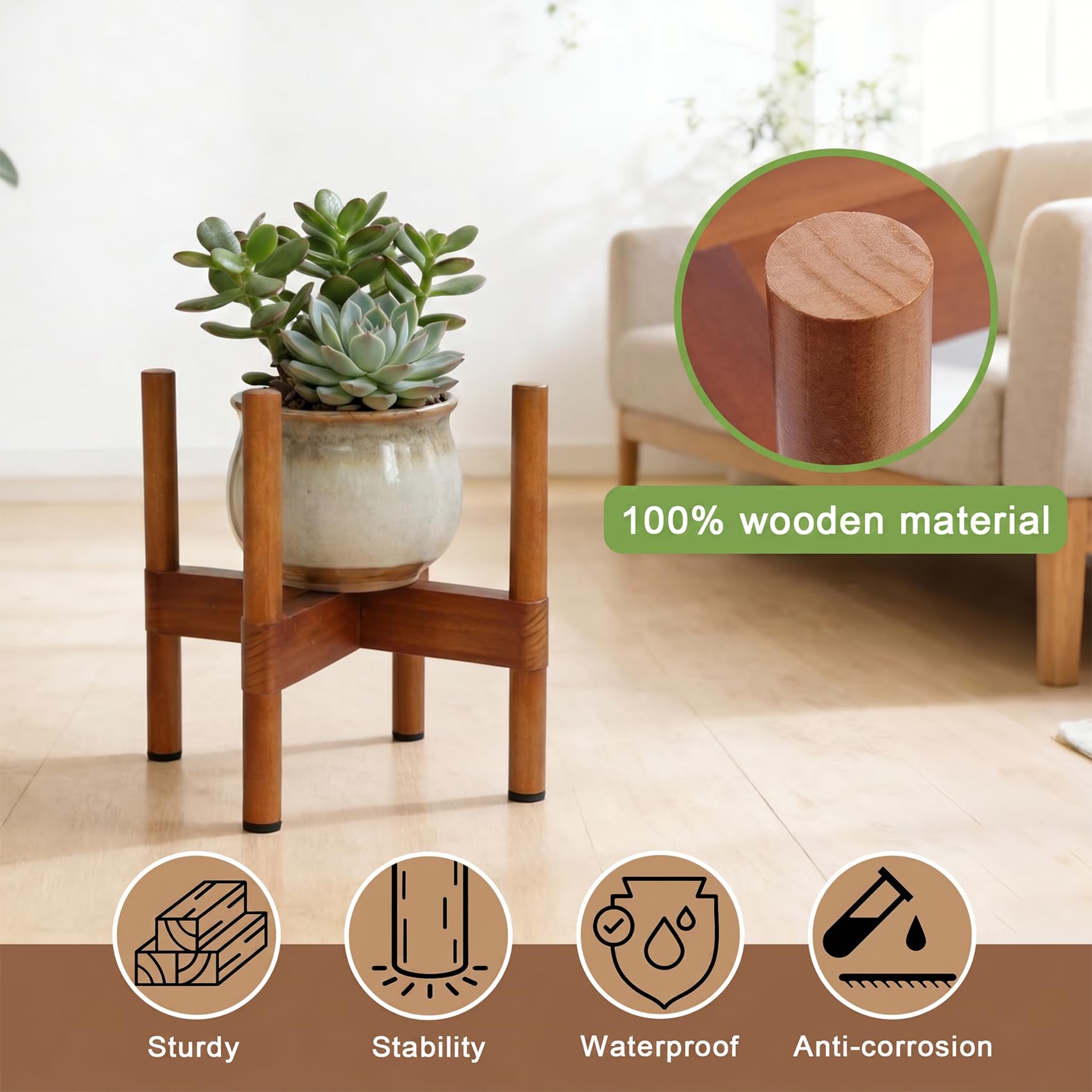 Vigordream close-up of wood grain and finish highlighting water-resistant coating