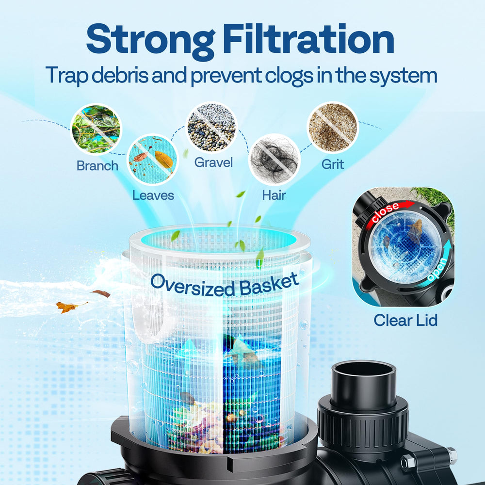 VIVOHOME pump installed beside pool demonstrating real-world use