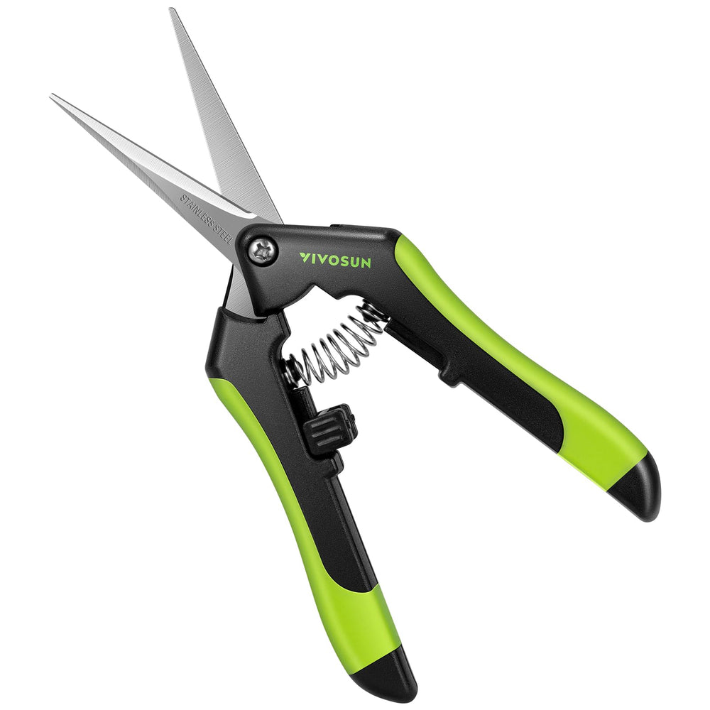 VIVOSUN front view of two-pack garden scissors showing compact design and convenience