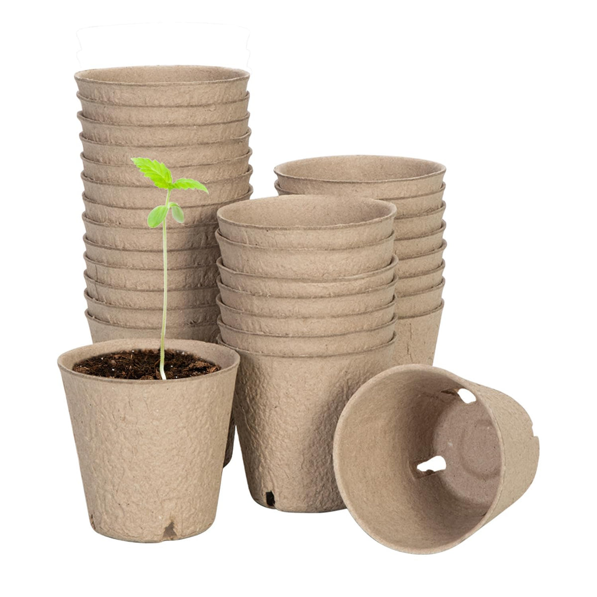 VIVOSUN front packaging showing 30 peat pots and benefits