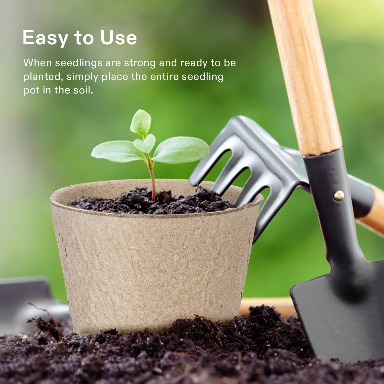 VIVOSUN peat pot in hand showing 3.15-inch scale and portability