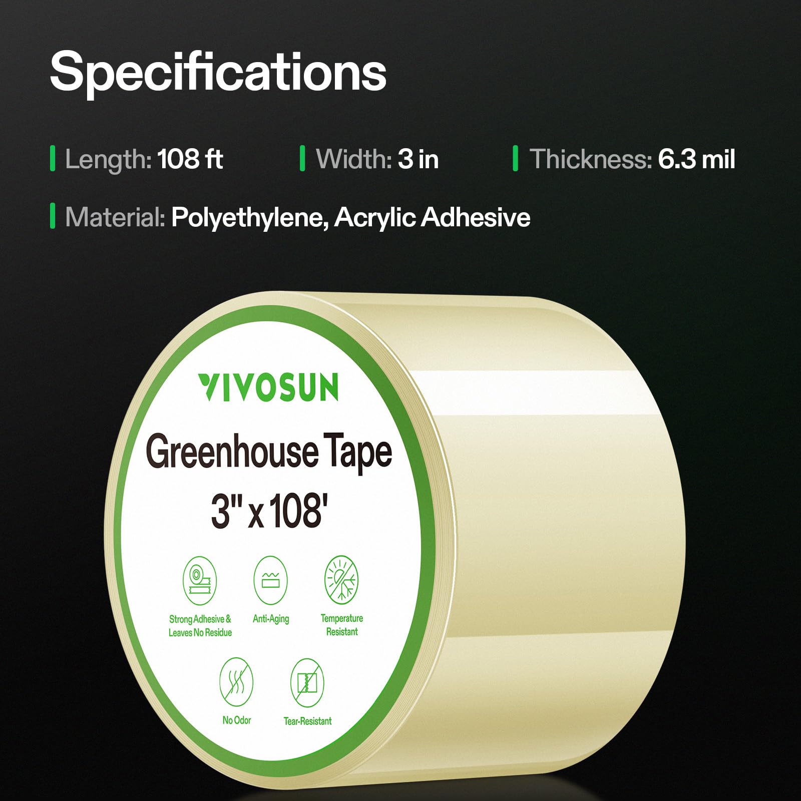 VIVOSUN water test droplets on taped surface showing waterproofing