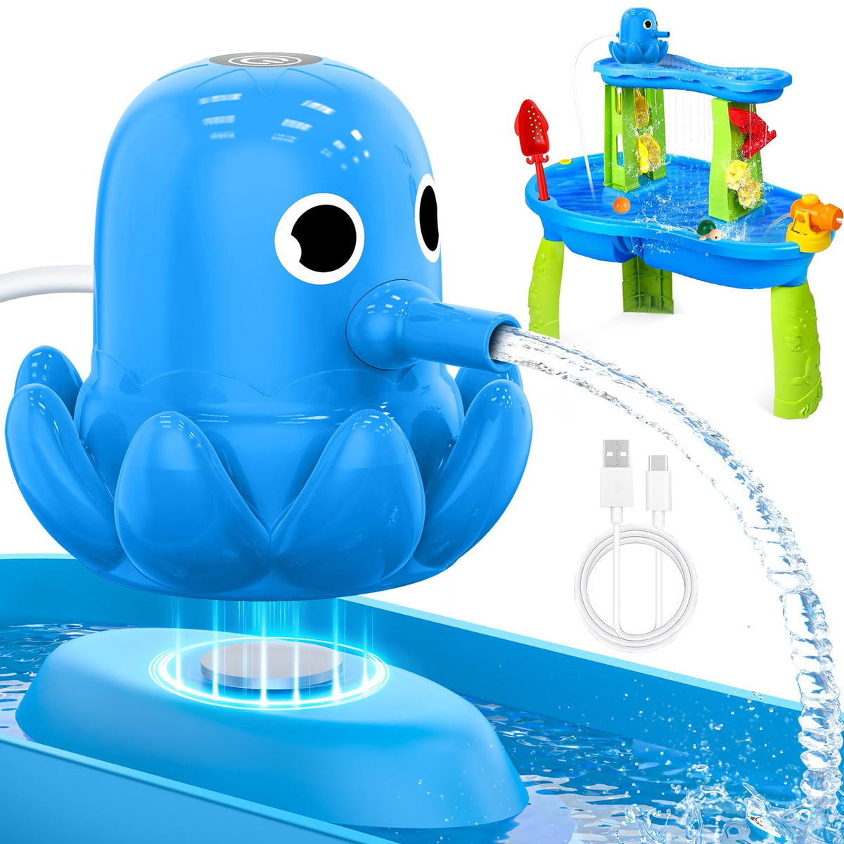 Vktmuhd front view pump attached to water table shows steady flow benefit