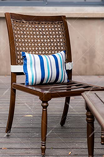 vmgreen pillow next to ruler and hand showing compact 11 by 16 inches