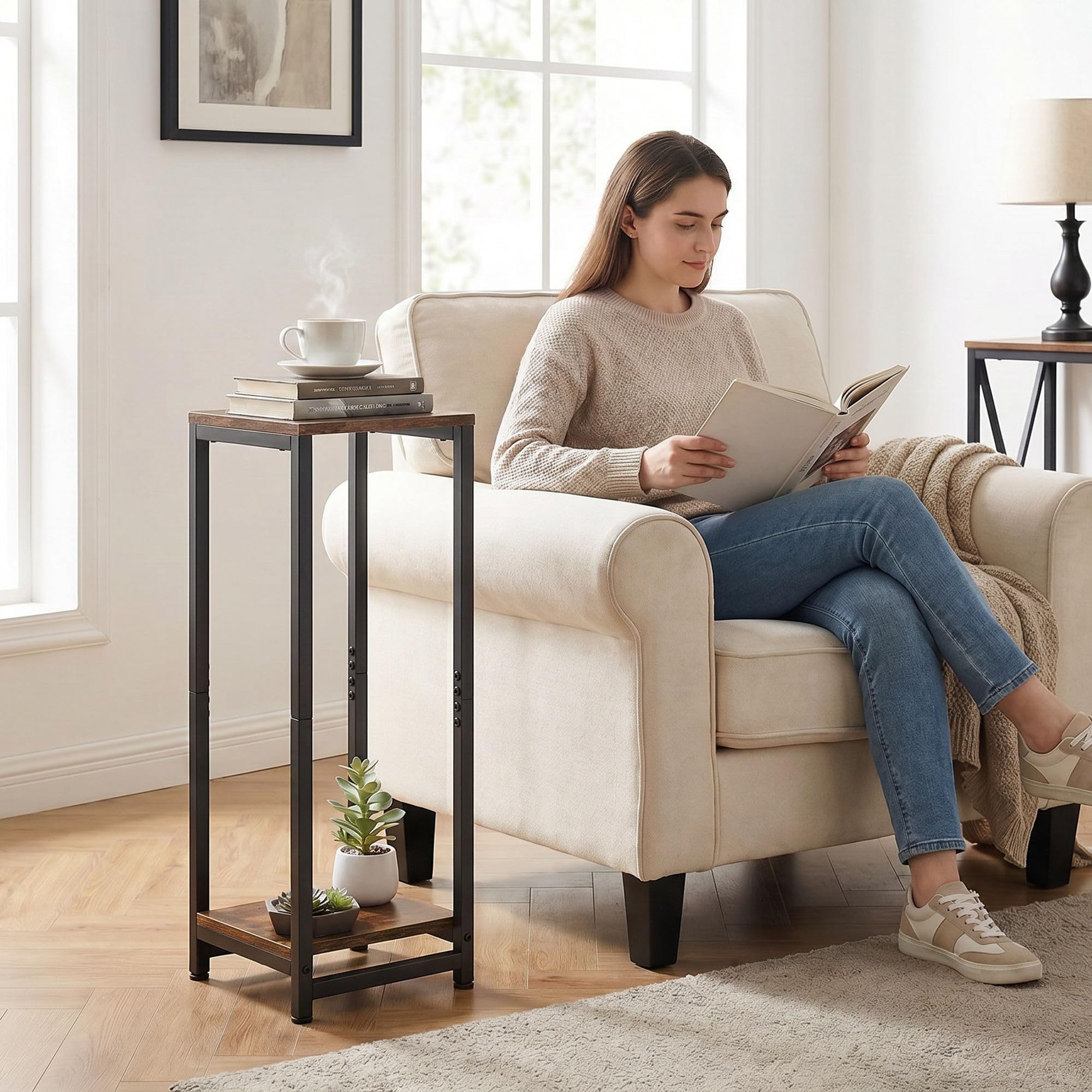 VonDream in-use living room staging showing styling versatility benefit