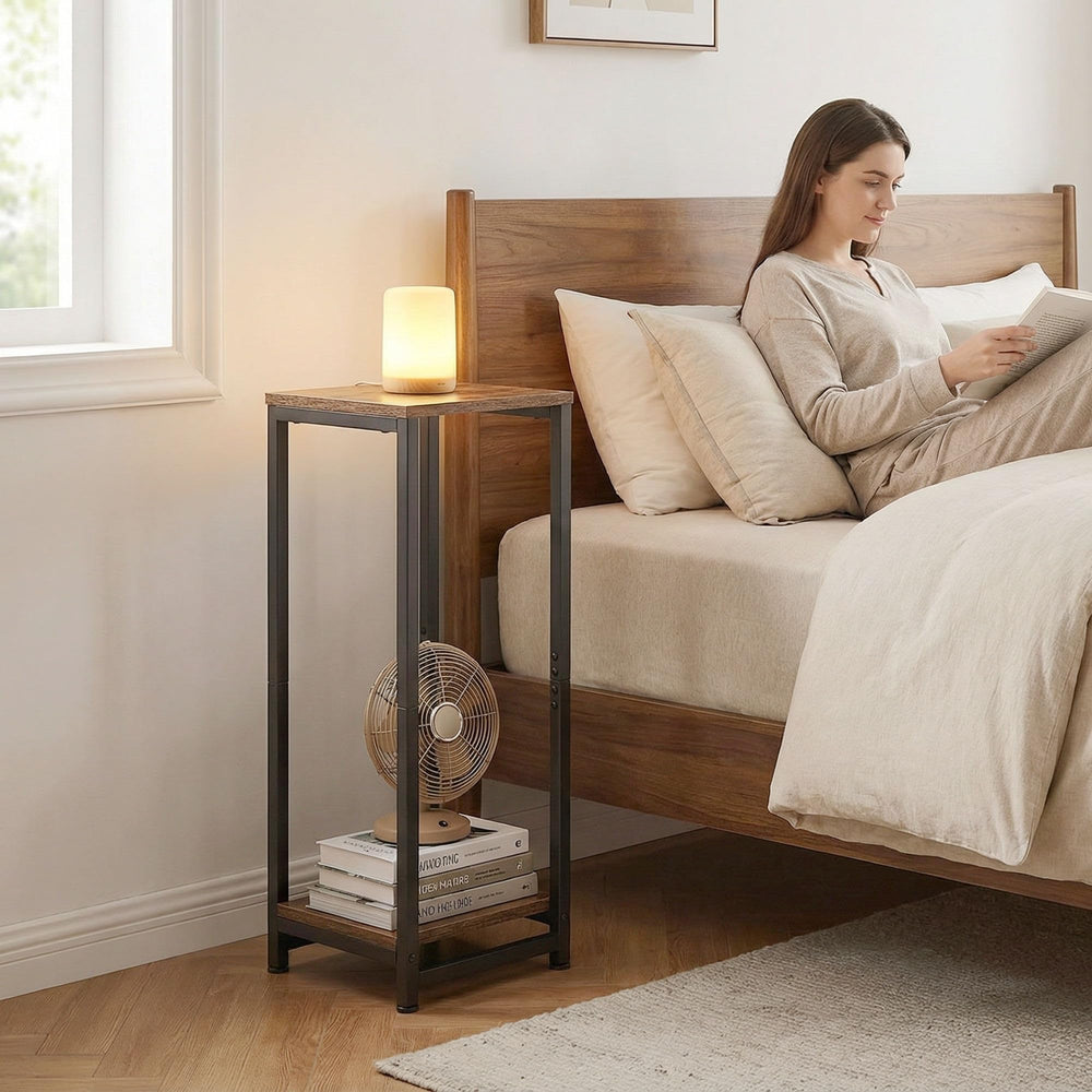 VonDream size comparison with a chair showing compact footprint benefit
