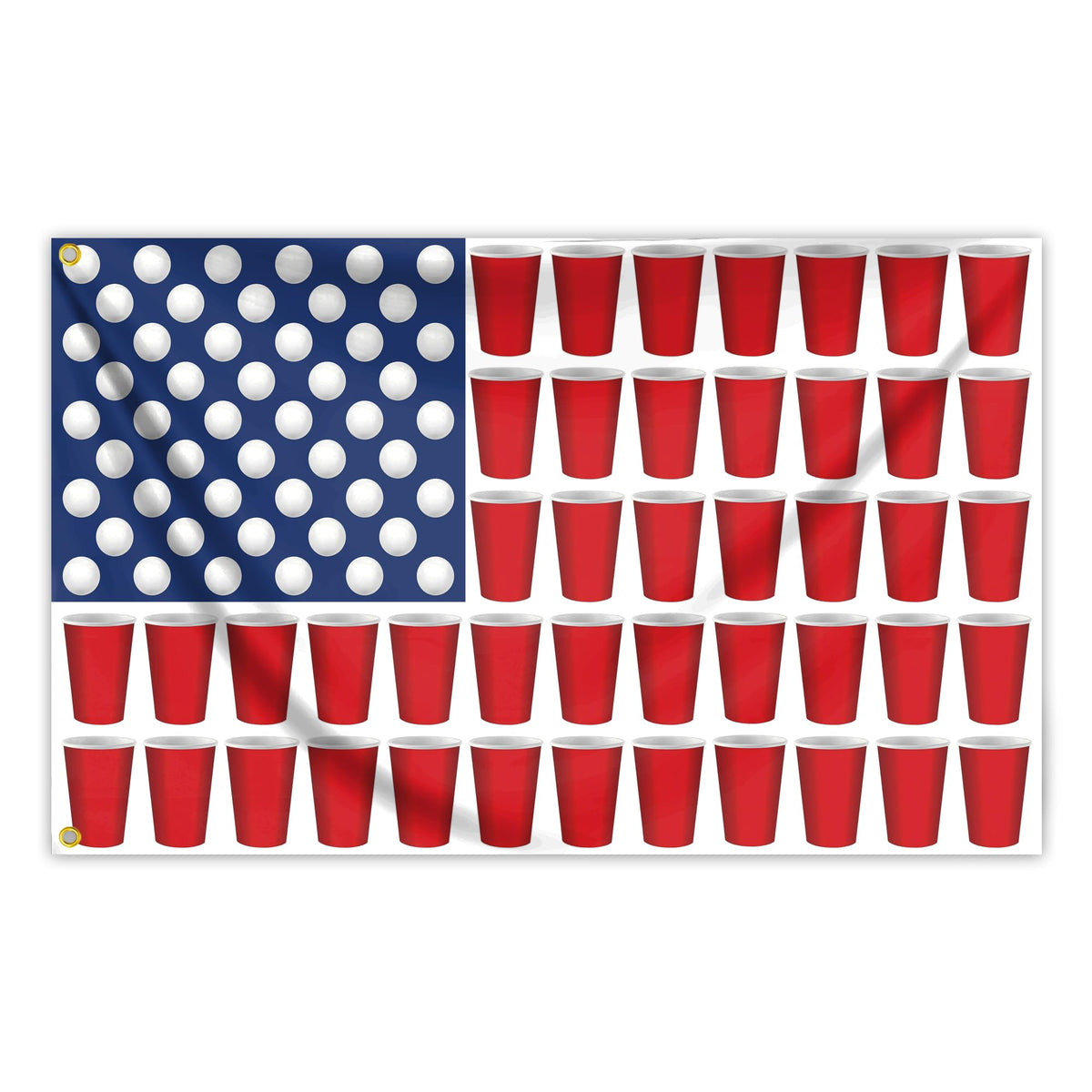 VOZUN front view flag displayed flat showing bold college design and instant personality