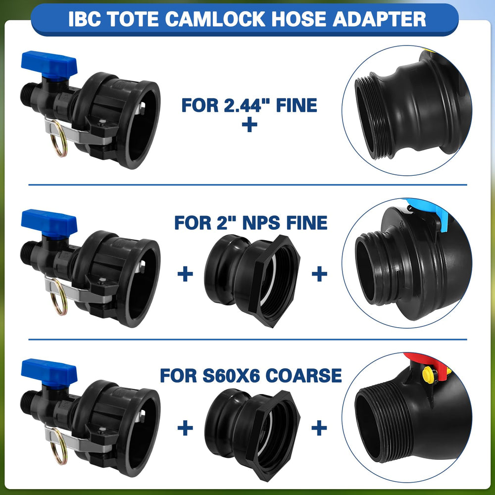 Vtenyeo detailed shot of 3/4" ball valve threads, showing smooth on/off control advantage