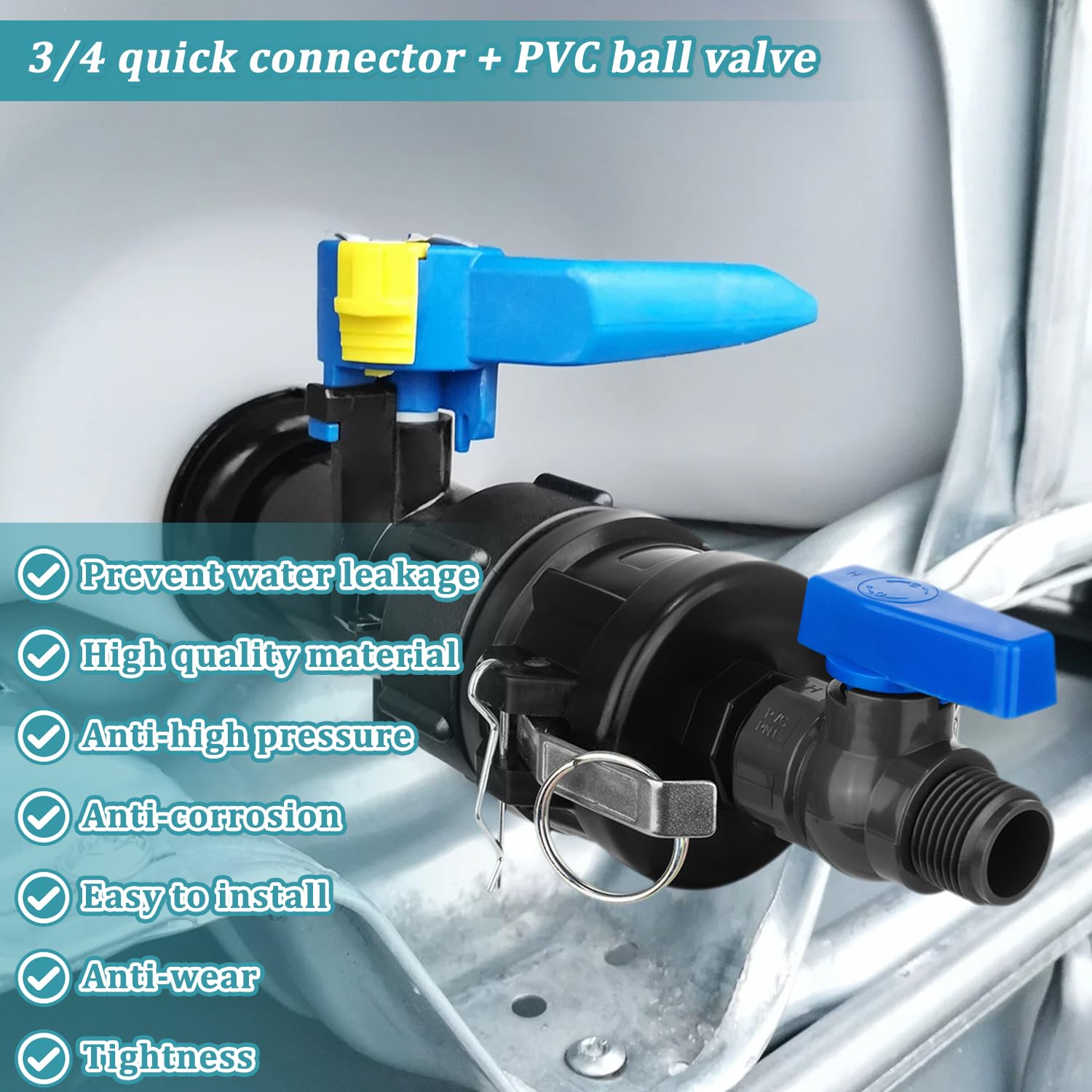 Vtenyeo adapter beside garden hose to show scale and compatibility