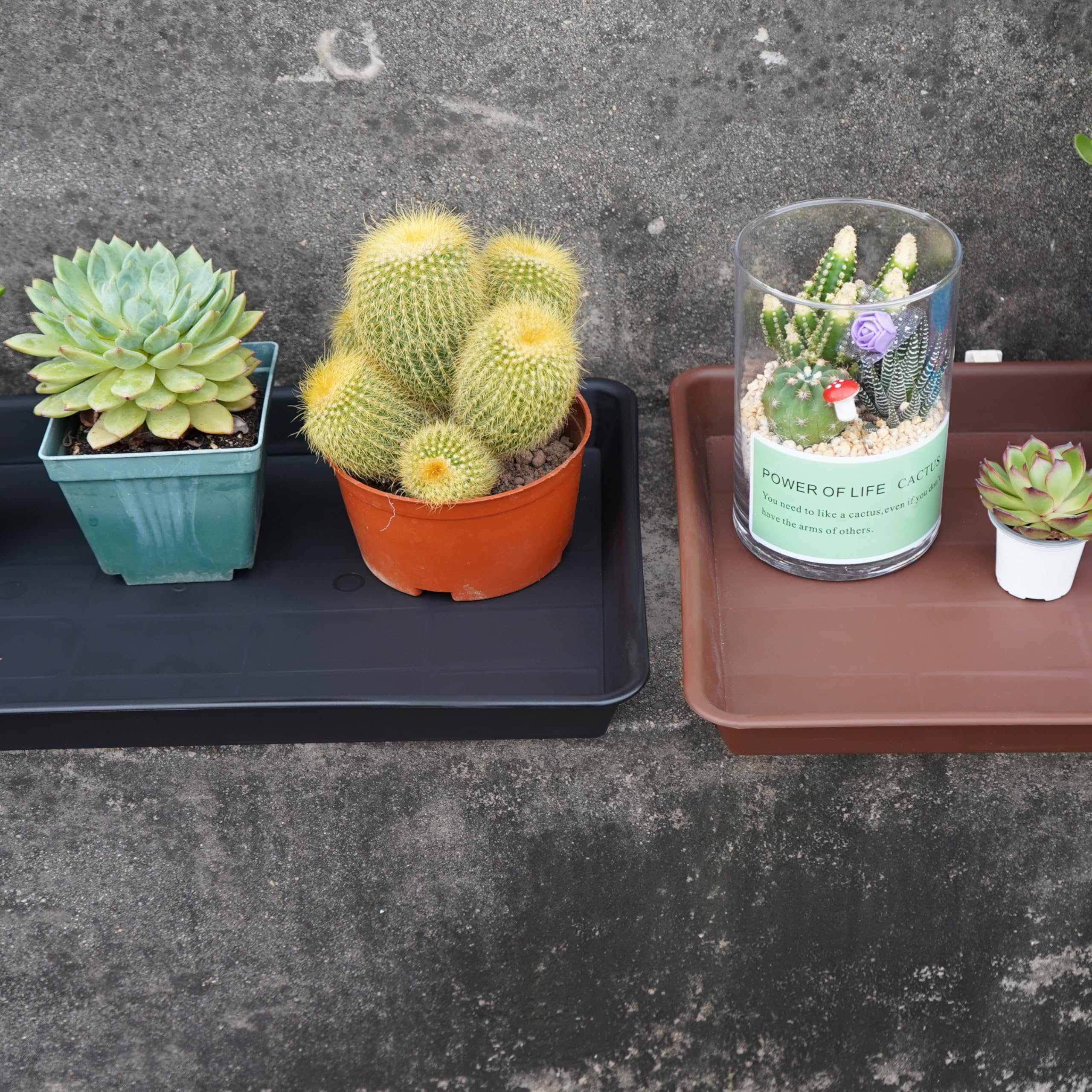 VUWEZ stacked trays showing space-saving storage and organized gardening benefit