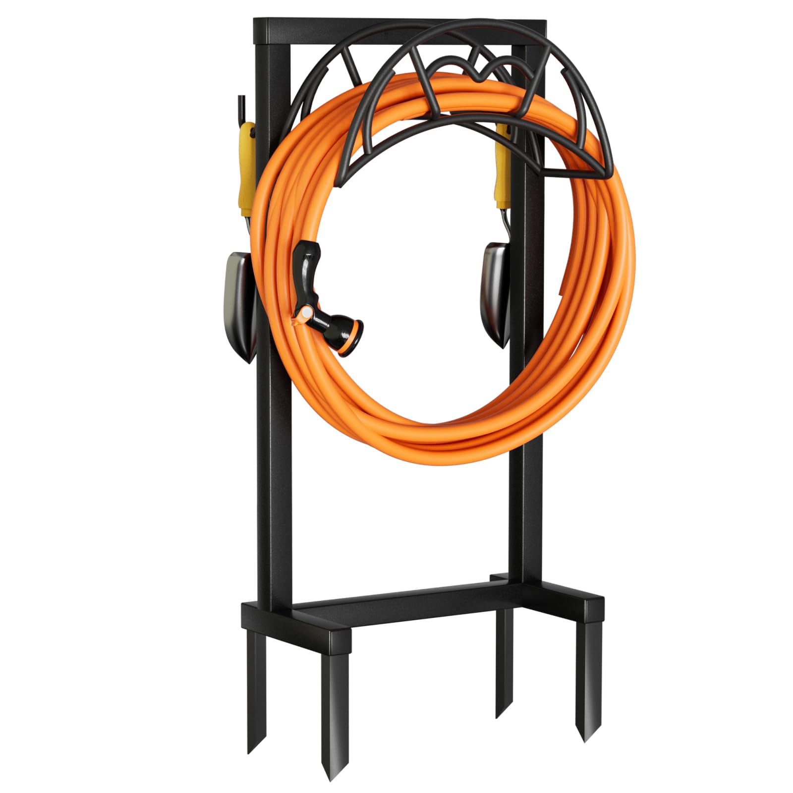 VyGrow front view hose holder showing compact storage and stable design benefit