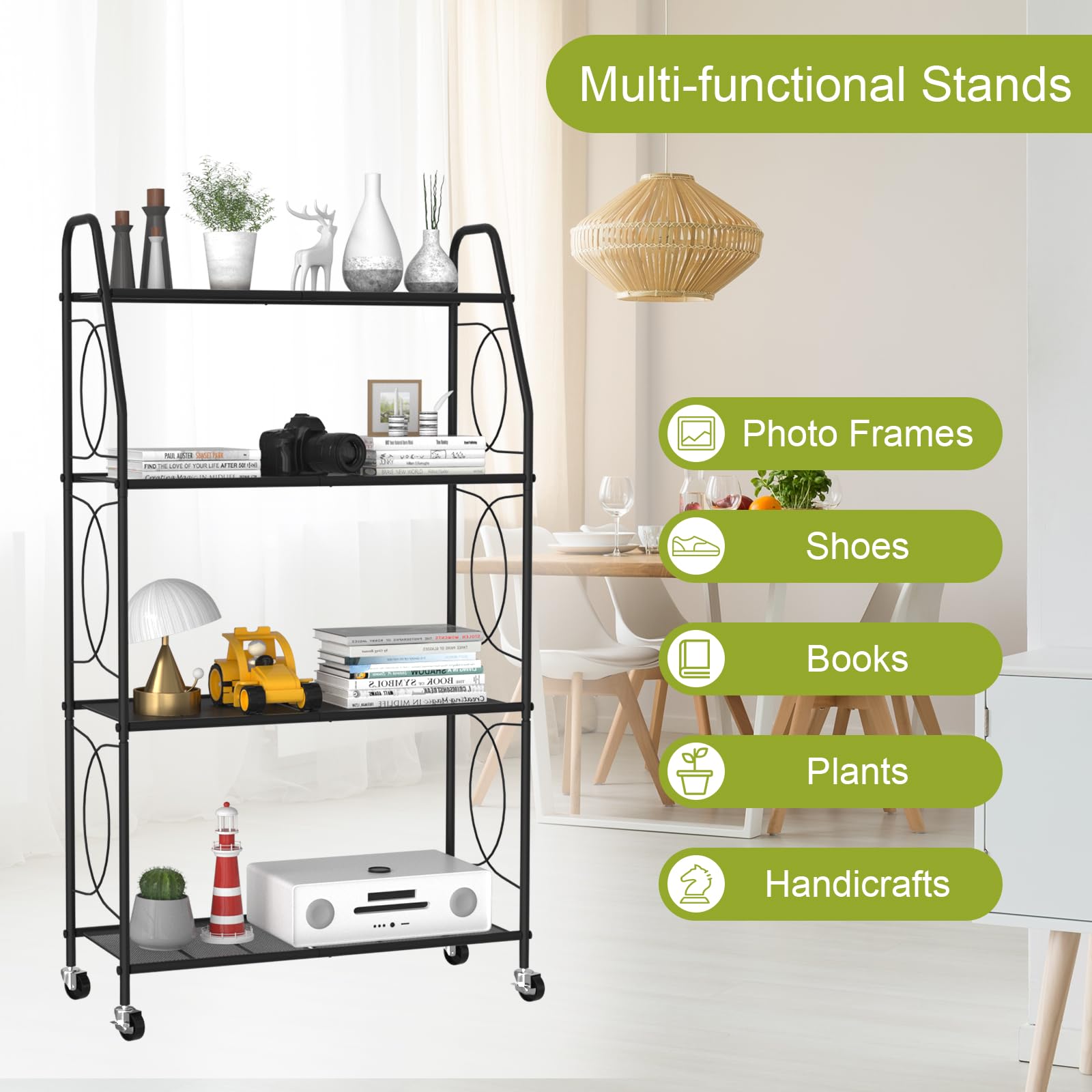 VyGrow tier shelf in use with mixed plants illustrating vertical display and easy watering