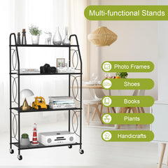 VyGrow tier shelf in use with mixed plants illustrating vertical display and easy watering