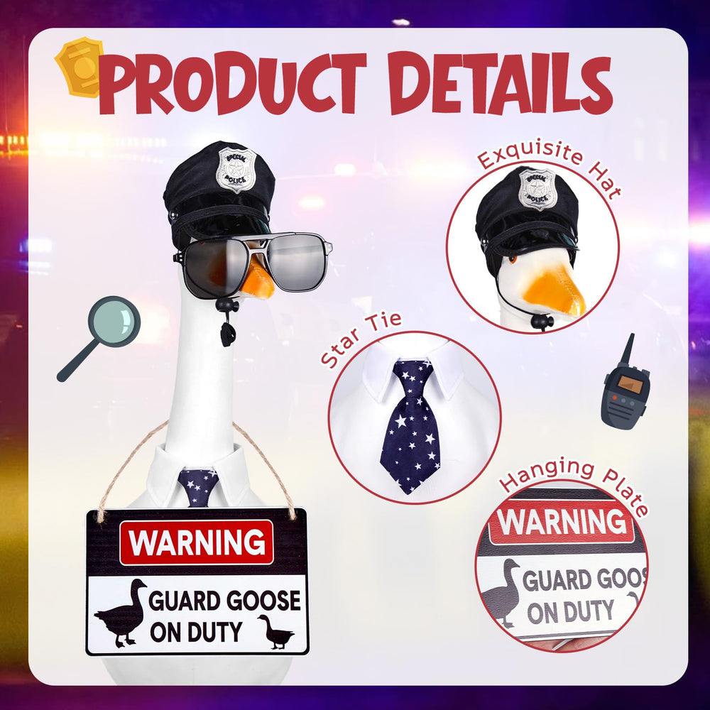 Vzuito police-style cap detail on goose offering authentic uniform look