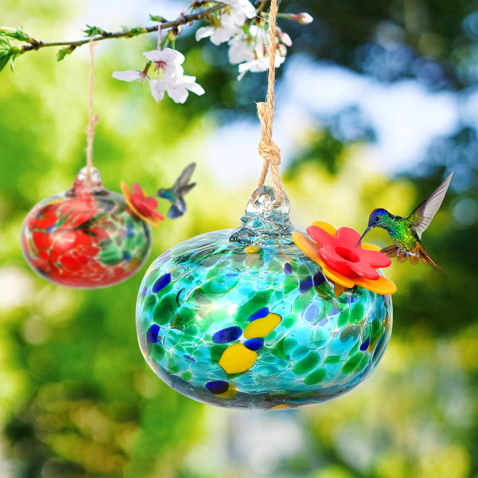 VZZNN feeder on patio showing outdoor decor and wildlife‑friendly atmosphere